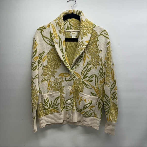 Maeve Anthropologie Sweater Womens Sz S Pineapple Print Tapestry Cardigan - Picture 3 of 10